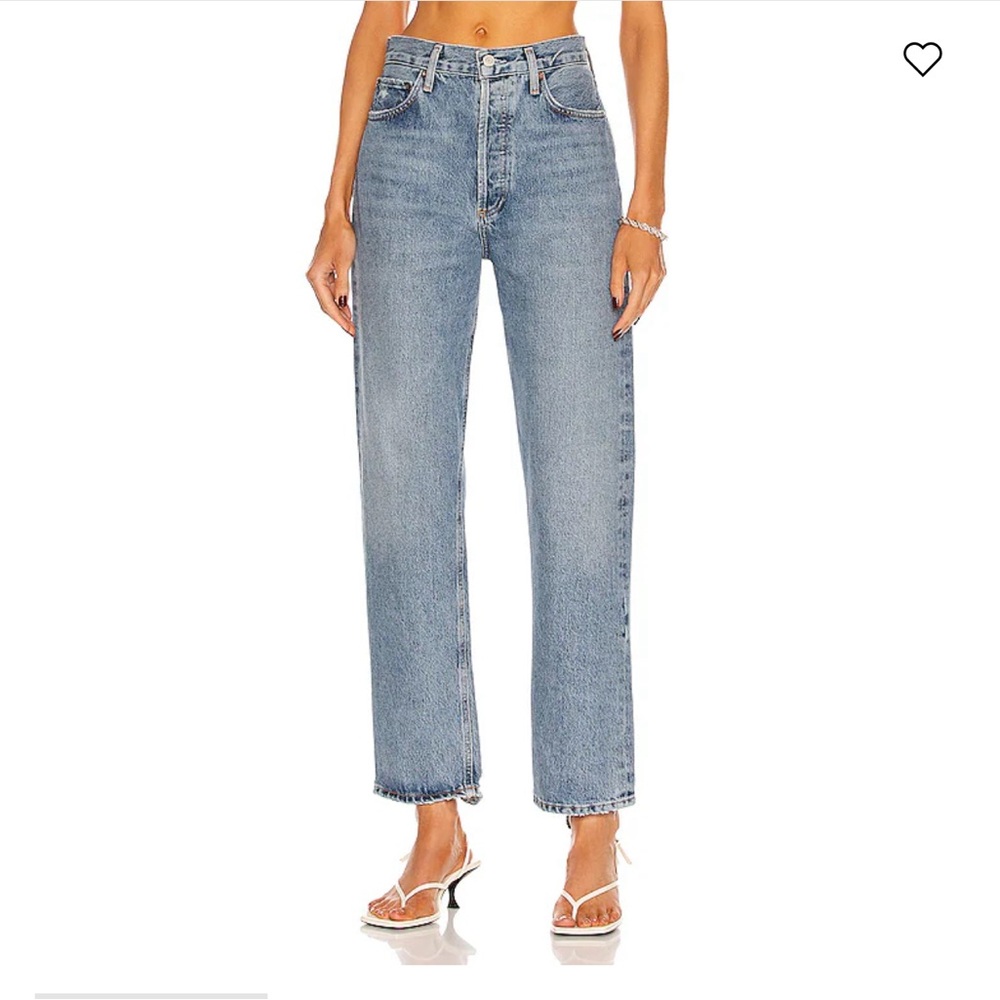 Agolde Blue Straight Leg Jeans